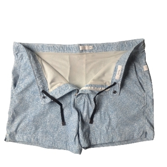 Onia Men's Size 38 Light Blue Paisley Swim Suit - Picture 6 of 15